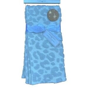 Cupcakes And Cashmere Baby Blanket Animal Print Leopard Ivory Gray Plush New